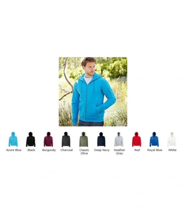 Fruit of the Loom SS69M Lightweight Hooded Sweat Jacket